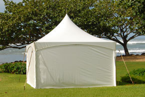 Solid marquee tent wall