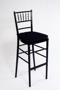 Black Chivari bar stool with cushion