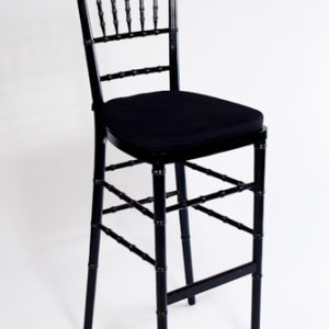 Black Chivari bar stool with cushion