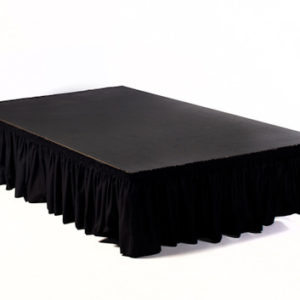 black stage skirting