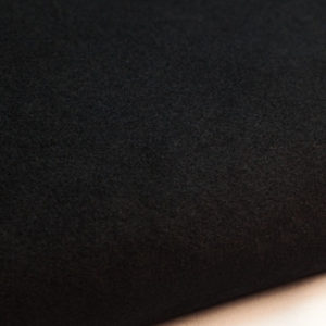 Black plush drape