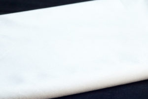 White poly sateen drape