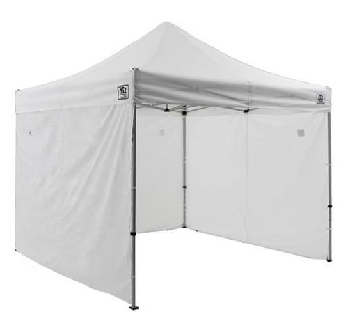 White pop up tent wall