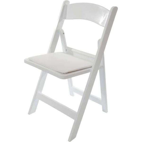 White resin chair