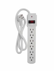 Power bar with 6 outlets