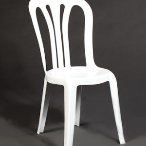White patio bistro chair
