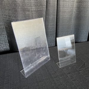 Acrylic slanted display stand