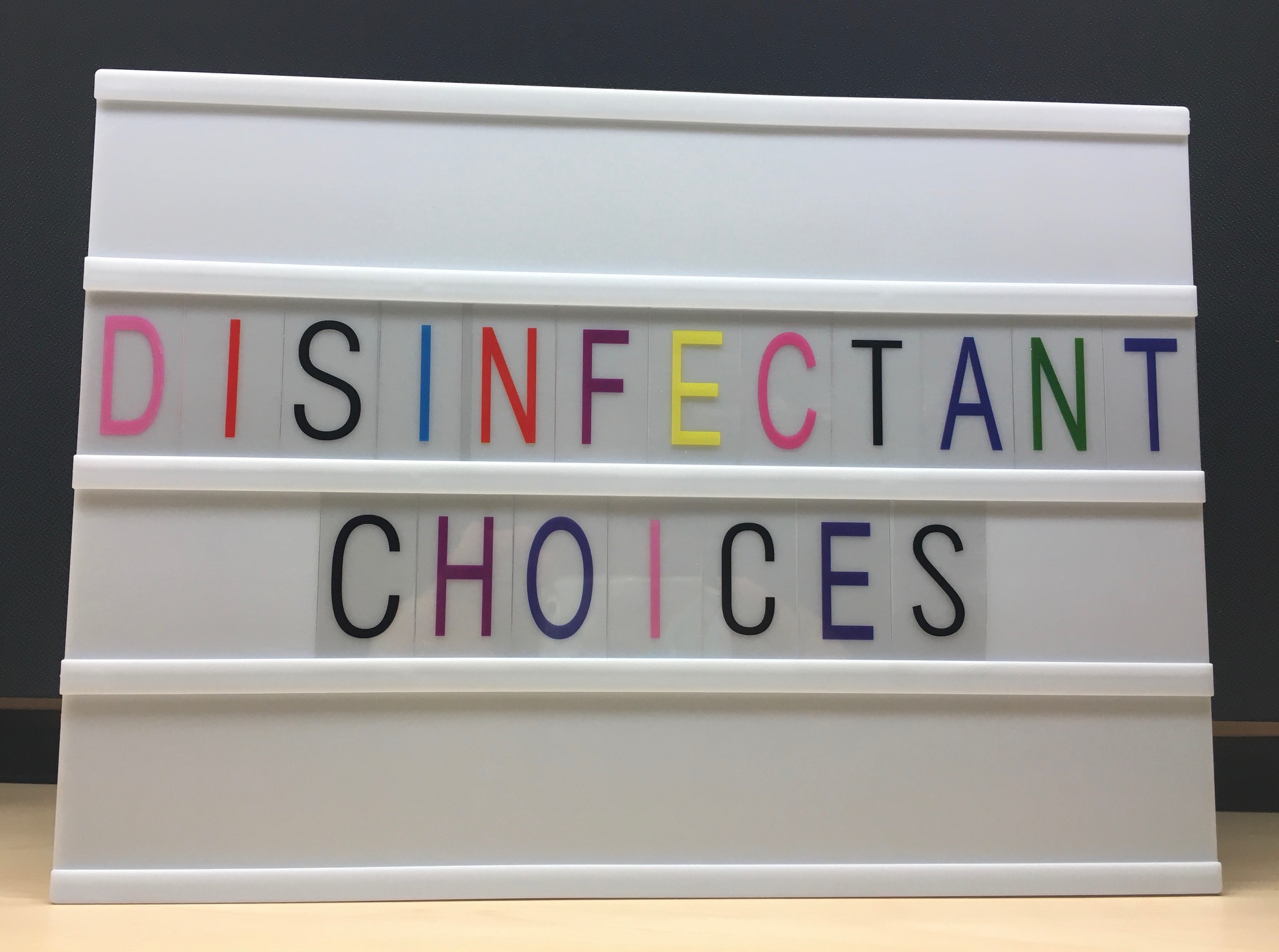 disinfectant choices
