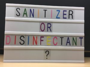 sanitizer or disinfectant?