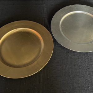Gold and Silver Chargers