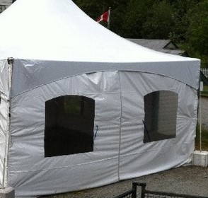 zipper door tent wall