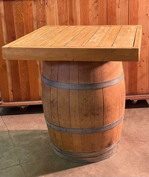 Wine Barrel 36" square wood topper