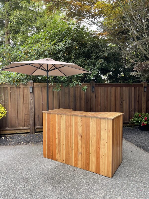 Wood bar with umbrella