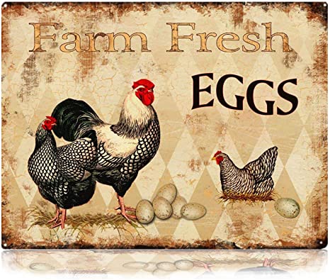 farm fresh eggs vintage sign