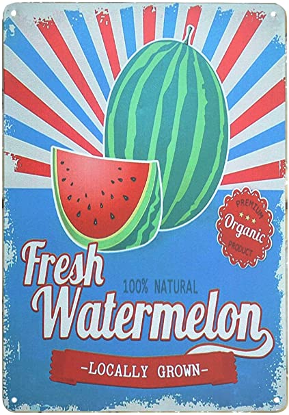 fresh watermelon vintage sign