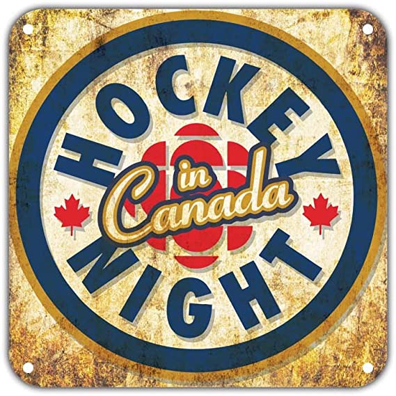 hockey night in canada vintage sign
