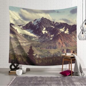 snow capped mountains backdrop