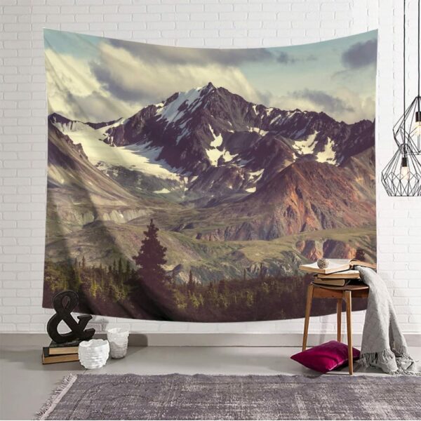 snow capped mountains backdrop