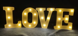 LED LOVE sign