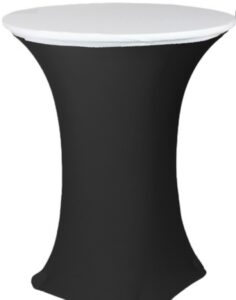 White spandex table topper