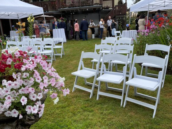 resin chairs in use