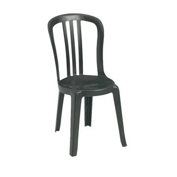 black patio resin chair