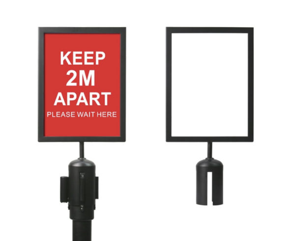 Retractable sign stand