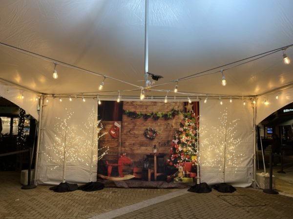 Santa workshop backdrop