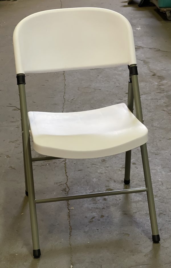 folding white chair