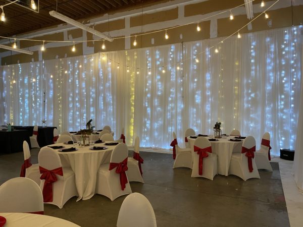 White Poly-Sateen Drape - Image 2
