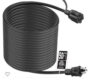 Black 50' extension cord