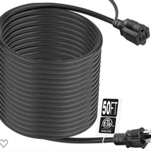 Black 50' extension cord