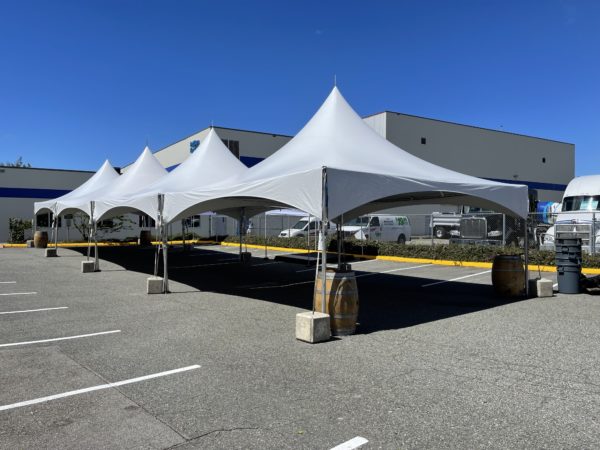 Four 20x20 marquee tents