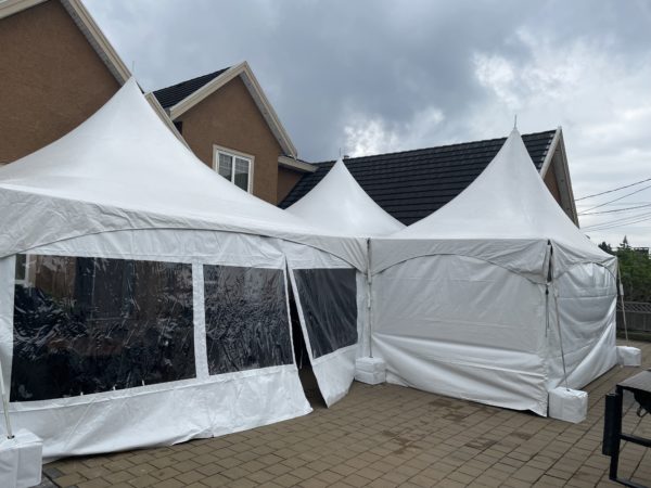 tents on driveway