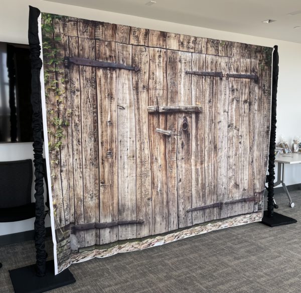 barn door backdrop