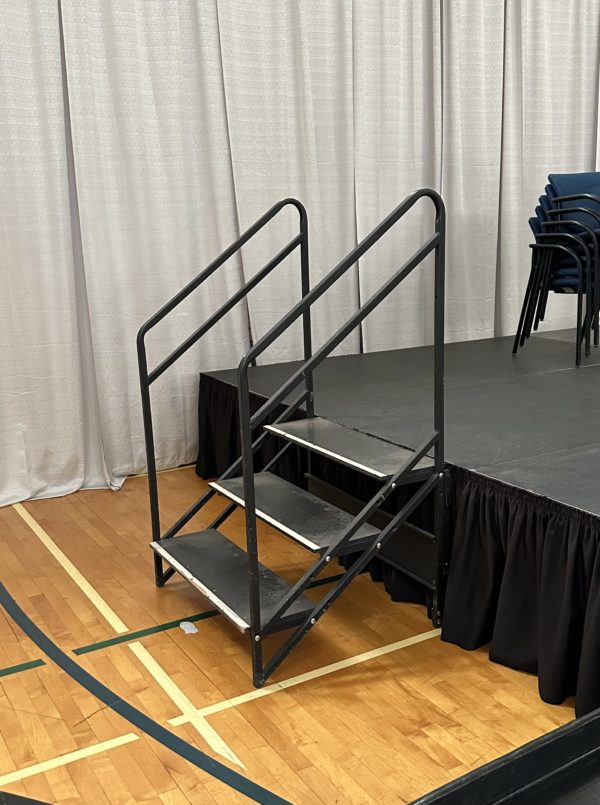 stage stairs with railing