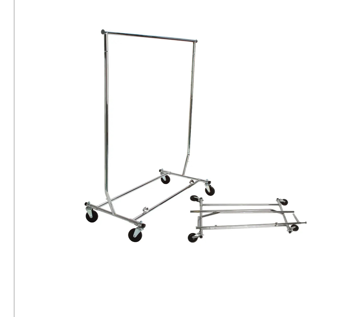 Folding garment rack