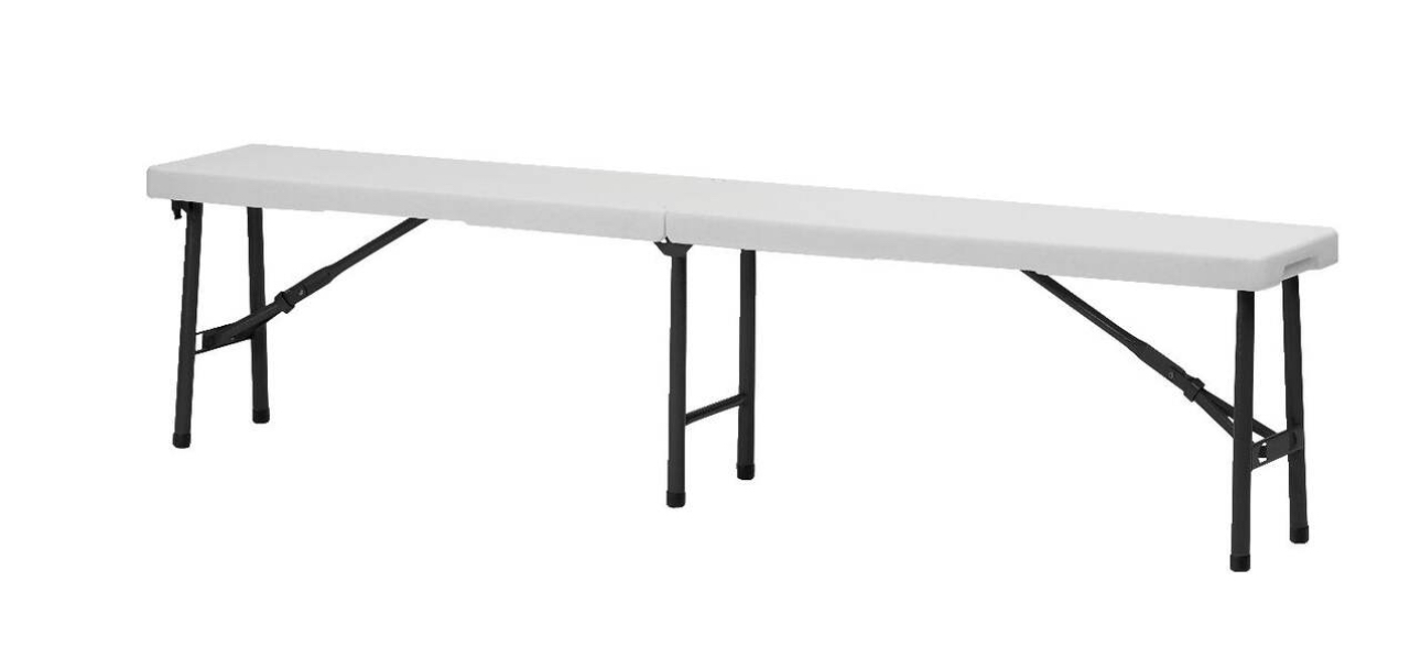 white bench